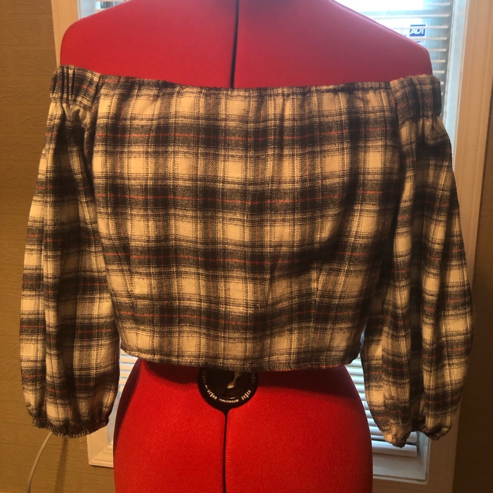 Molly Green Off the Shoulder Crop Top